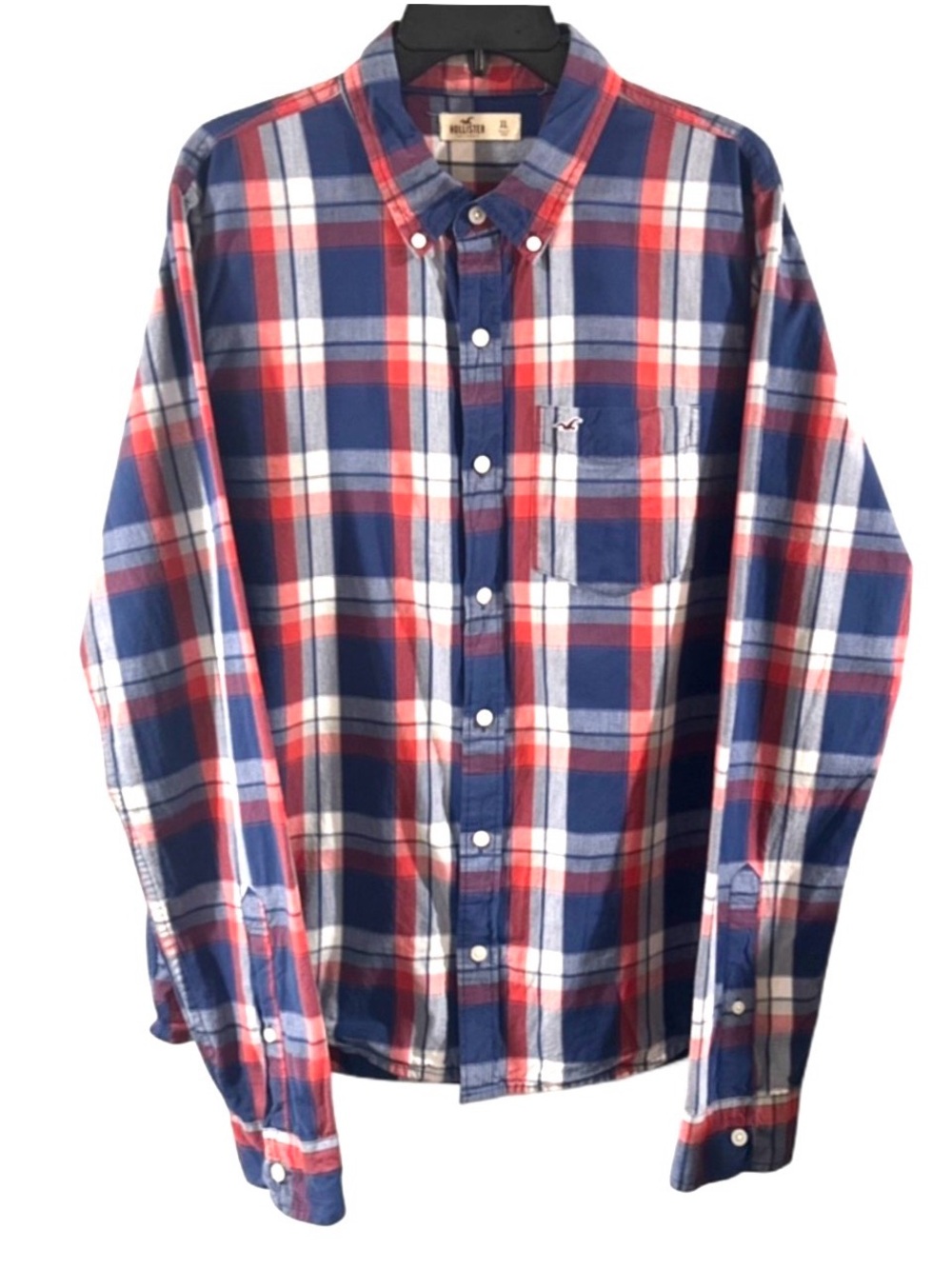 Vintage Y2K Hollister Plaid Button-down Shirt w/ Pocket Size Men’s XL